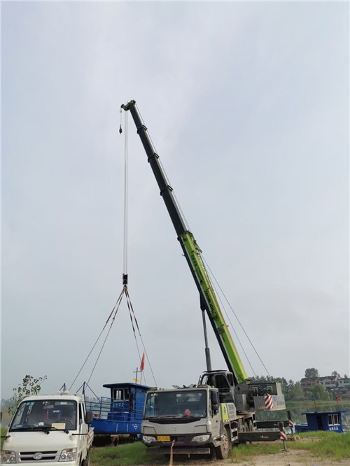 盐亭县桥梁建设吊装案例